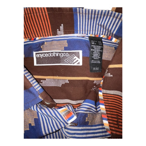 ENYCE Clothing Company Button down Long Sleeve Color-block Shirt Sz 3XL - Picture 9 of 10